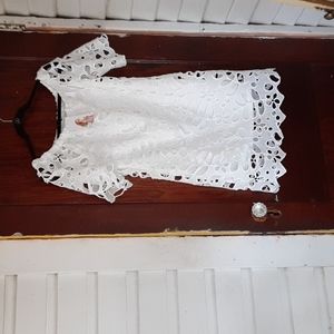 Pretty Gardens sz small NWT white eyelet dress